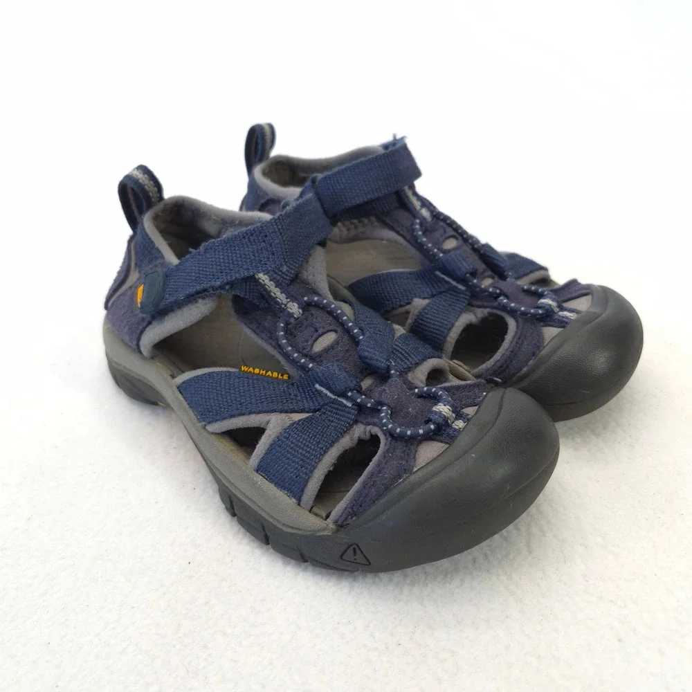 Keen Newport H2 Kids Navy Blue Sport Sandals Hook and Loop 1022839 Size 11